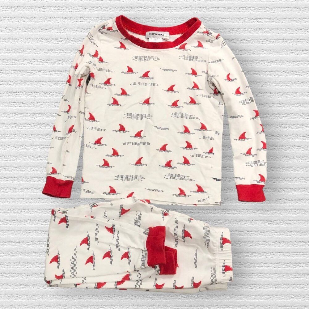 Shark Fin Pajamas 2 Red Just Blanks